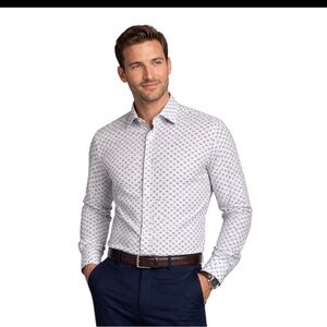 Original Penguin White Shirt with Blue Pattern